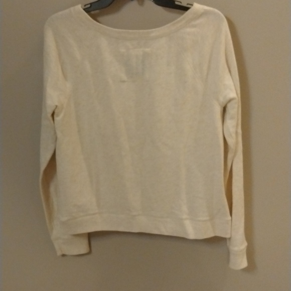 Abercrombie & Fitch Oatmeal color embellished sweatshirt, size medium - Picture 5 of 8